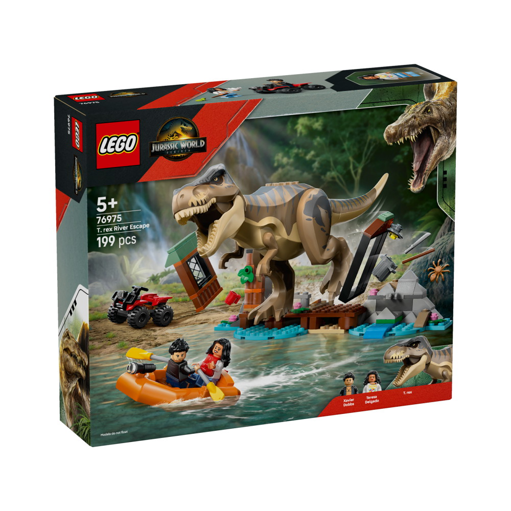 LEGO Jurassic World - T. rex ja pako joella