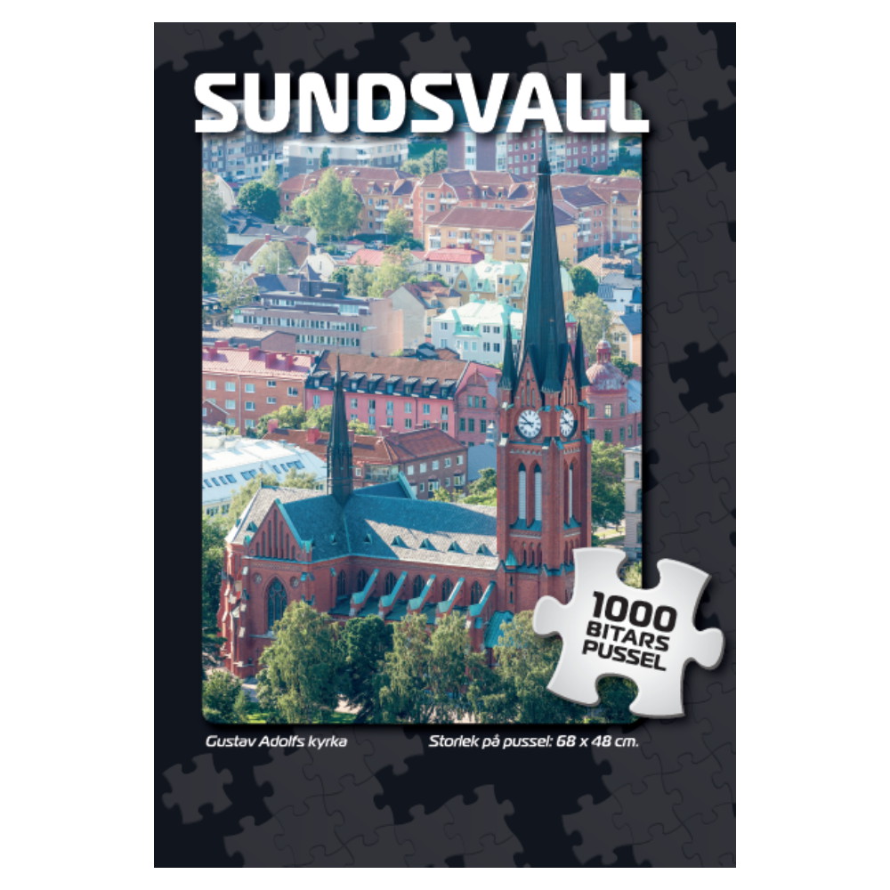 Palapeli: Sundsvall Gustav Adolfs kyrka 1000 Palaa