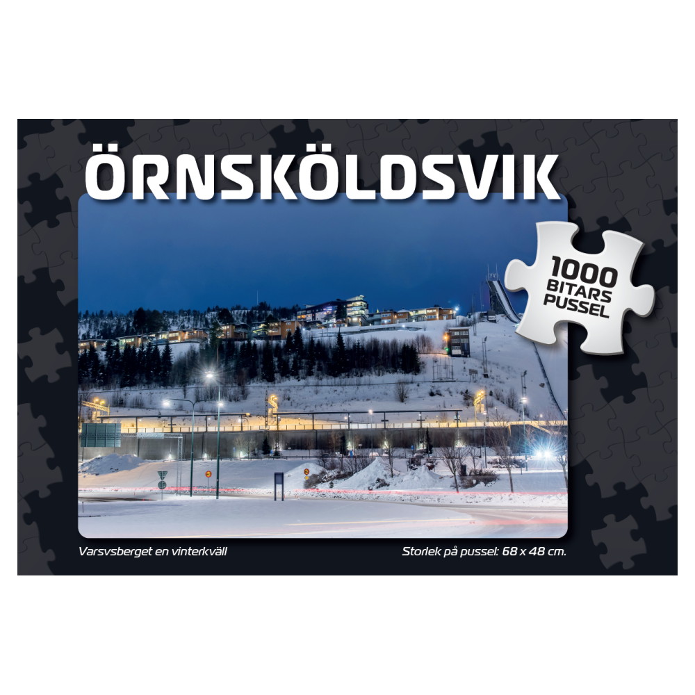 Palapeli: Örnsköldsvik Varvsberget en vinterkväll 1000 Palaa