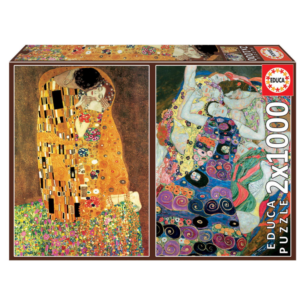 Educa Gustav Klimt - The Kiss + The Maiden 2x1000 Palaa