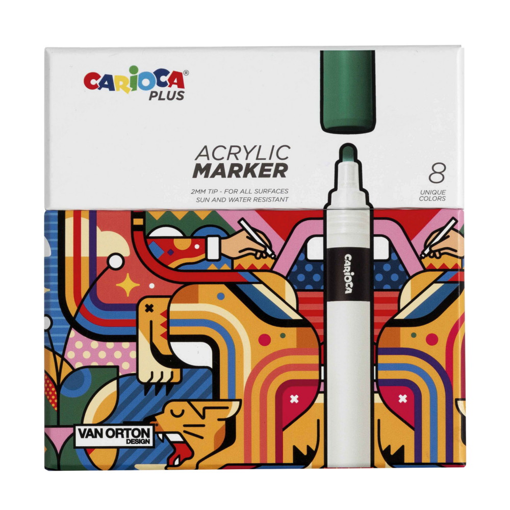 Carioca Plus Acrylic Markers 8 st