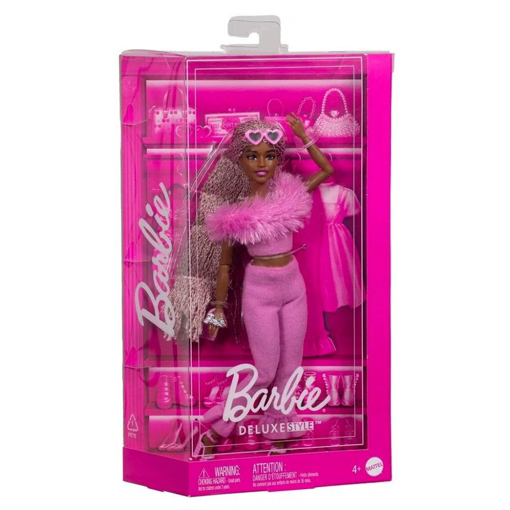 Barbie Deluxe Style - Pinkit ja ruskeat punotut hiukset