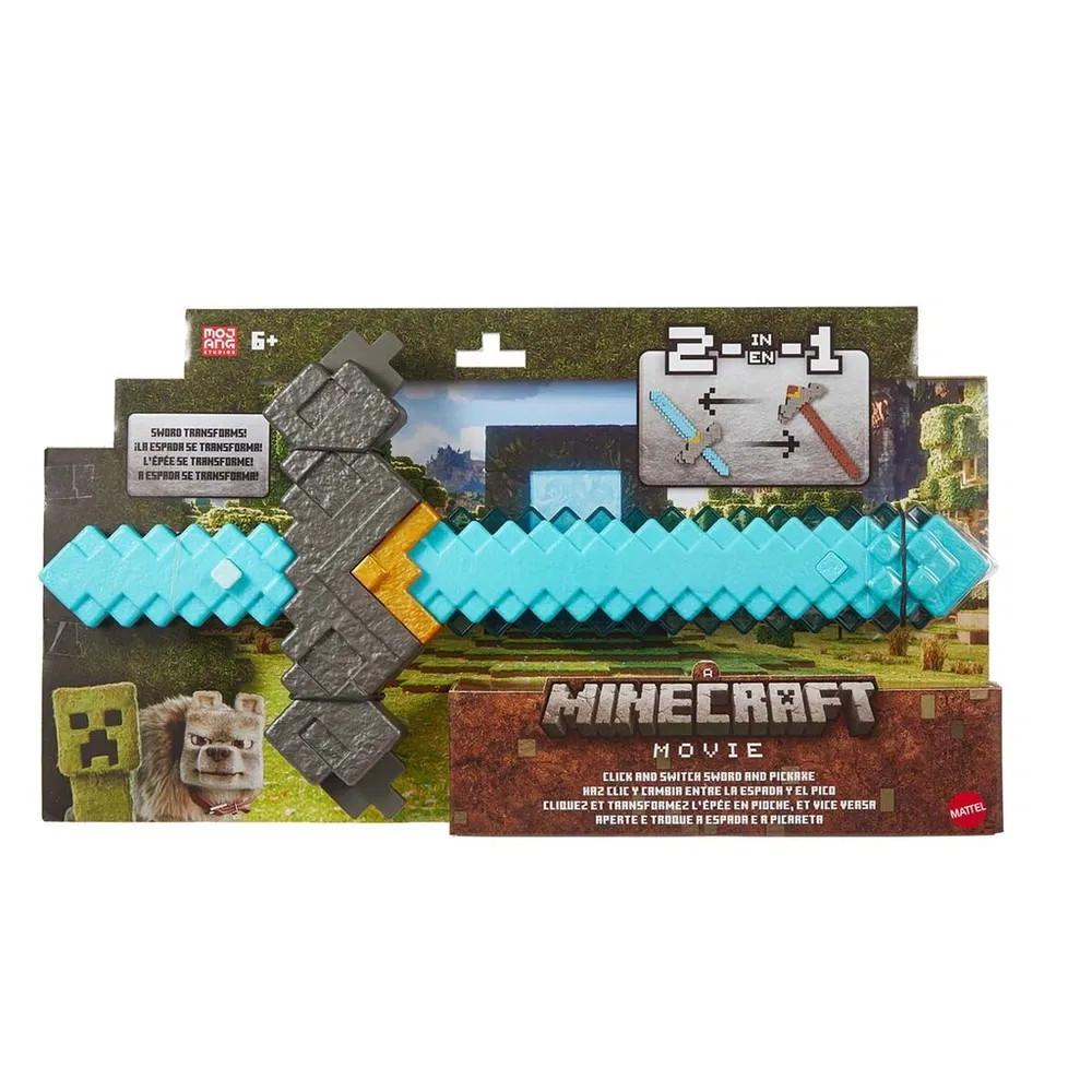 Minecraft Movie - Napauta ja vaihda miekka ja hakkeri