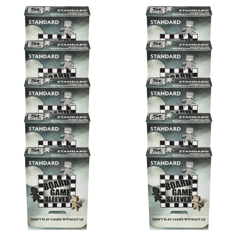 Arcane Tinmen Non-Glare Standard American Board Game Sleeves 57 X 89 Pack  of 50
