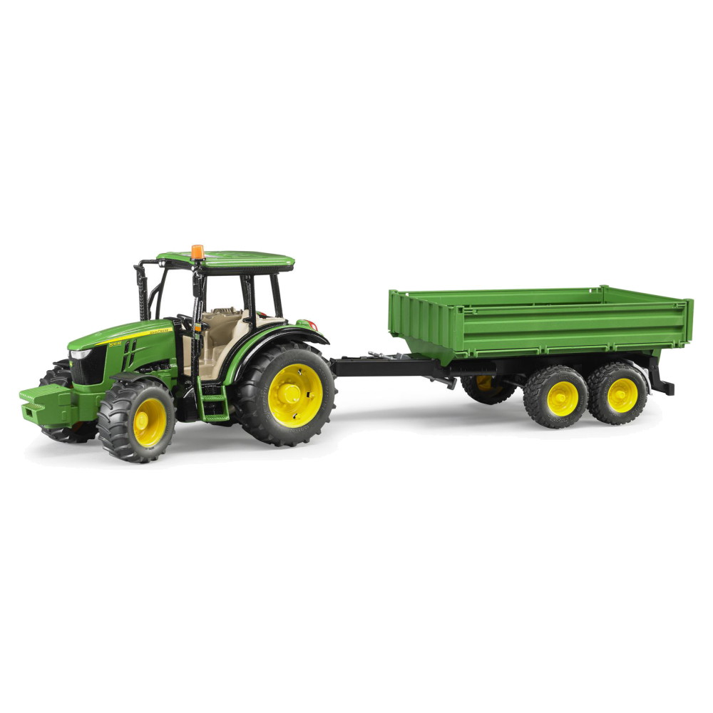 Bruder John Deere 5115M with tipper trailer