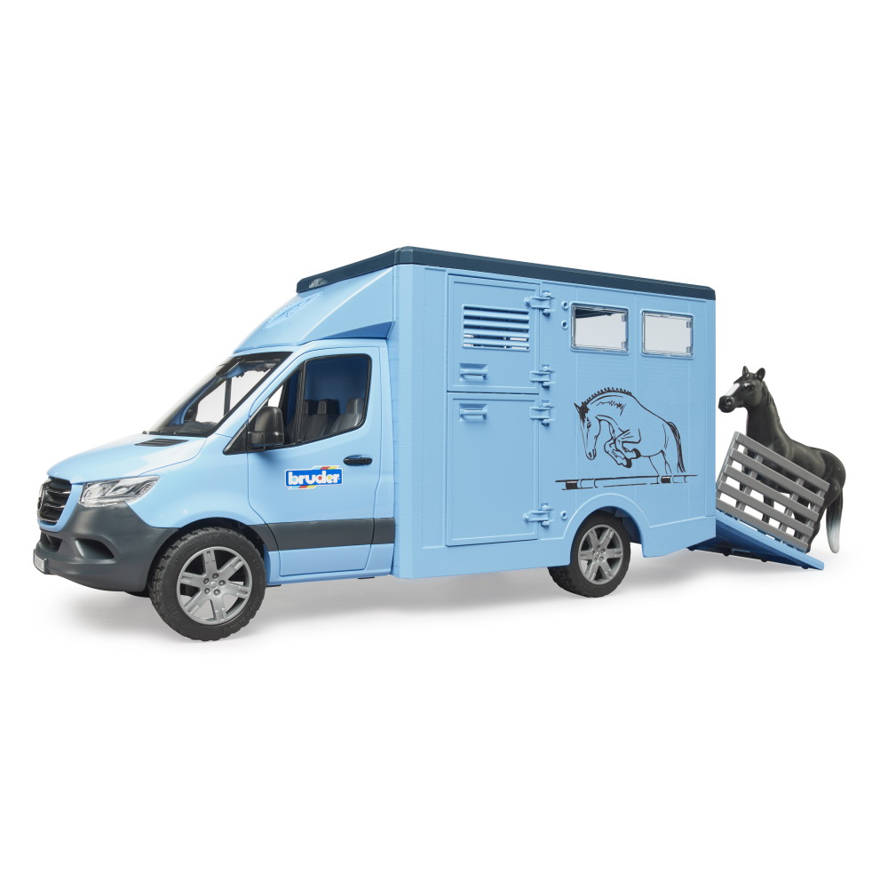 Bruder MB Sprinter Animal transport with horse