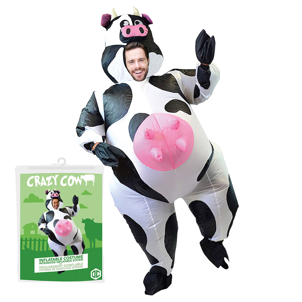 Puhallettava Crazy Cow Naamiaisasu