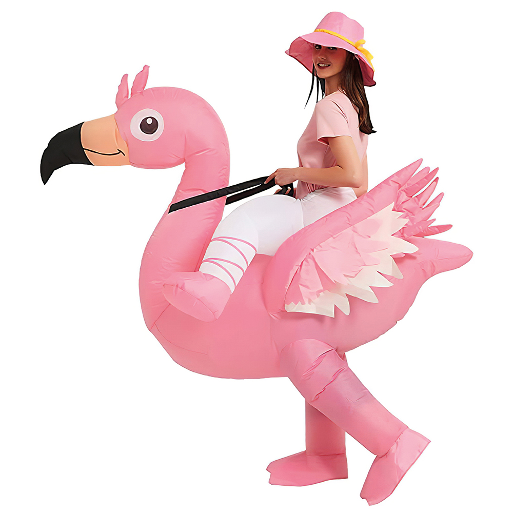 Puhallettava Cute Flamingo Naamiaisasu