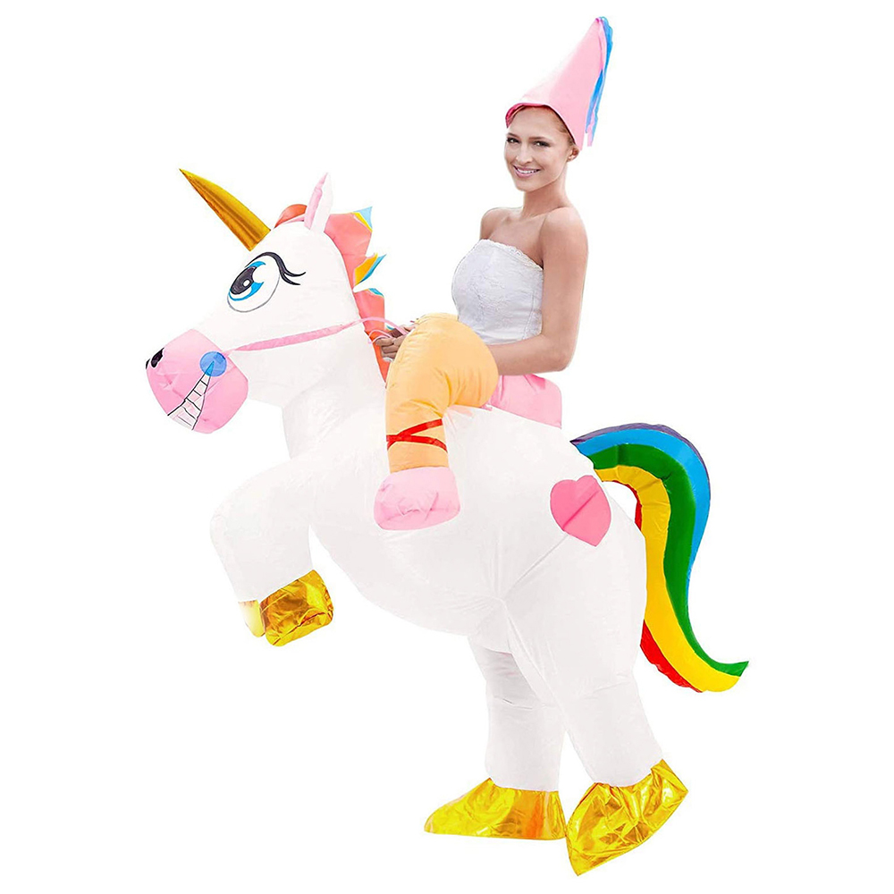 Puhallettava Magic Unicorn Naamiaisasu
