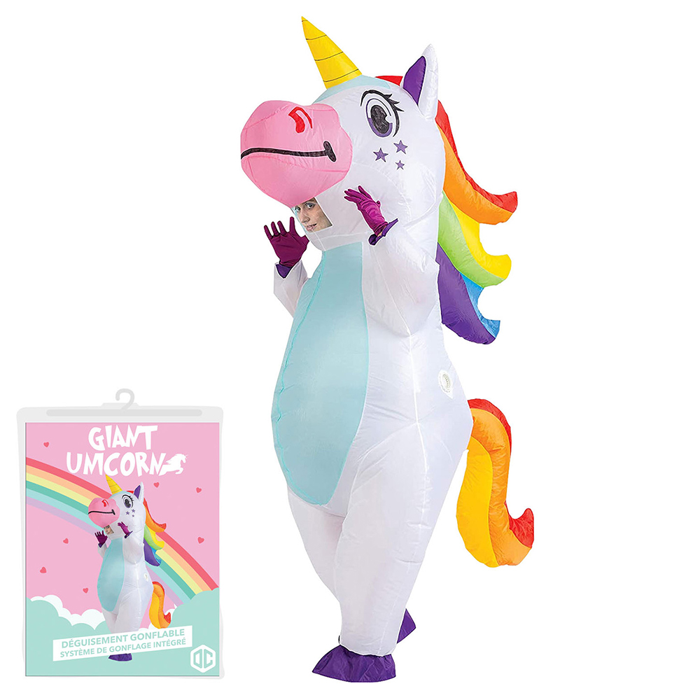 Puhallettava Giant Unicorn Naamiaisasu