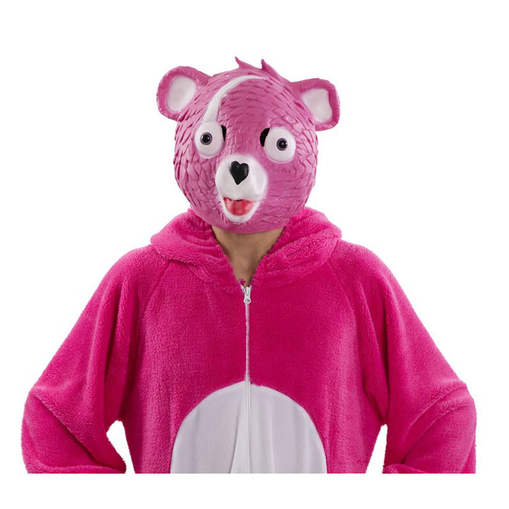 Latex Mask Pink Bear