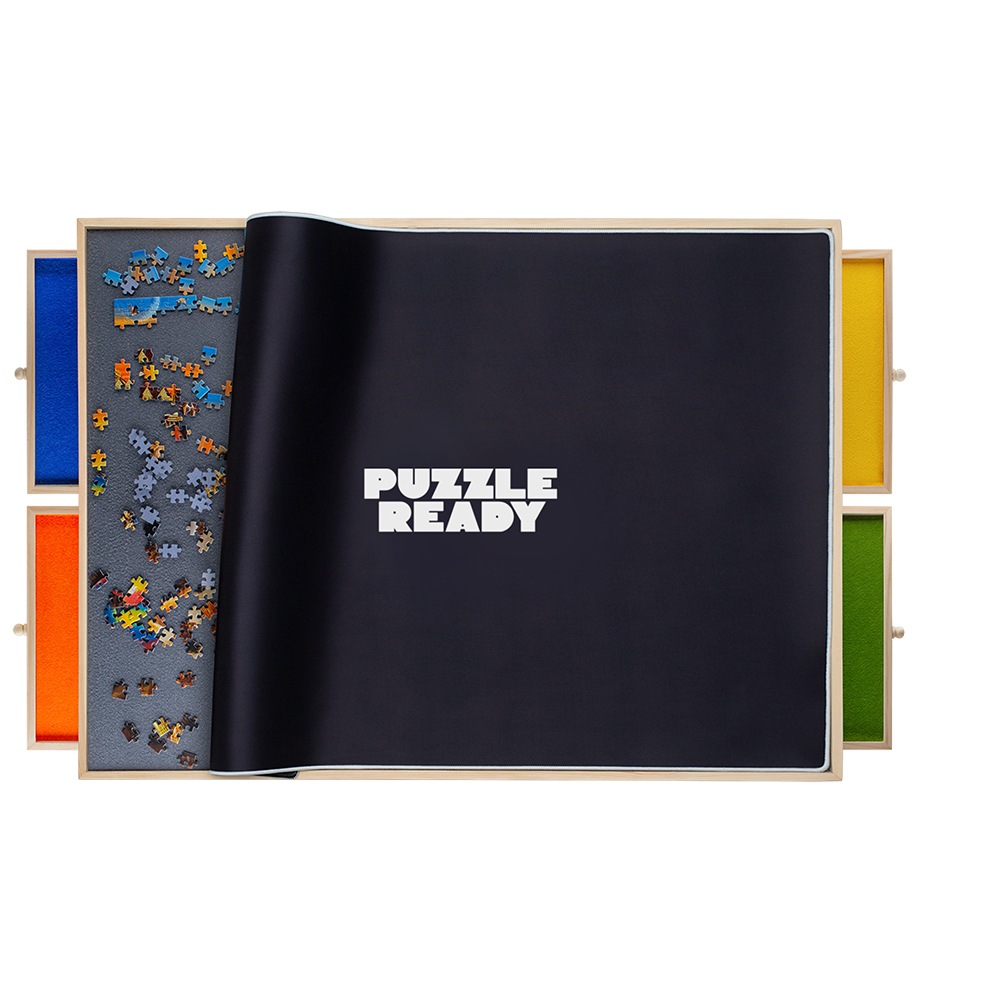 Portable Puzzle Board with Cover & Storage Trays - 1000 Pieces