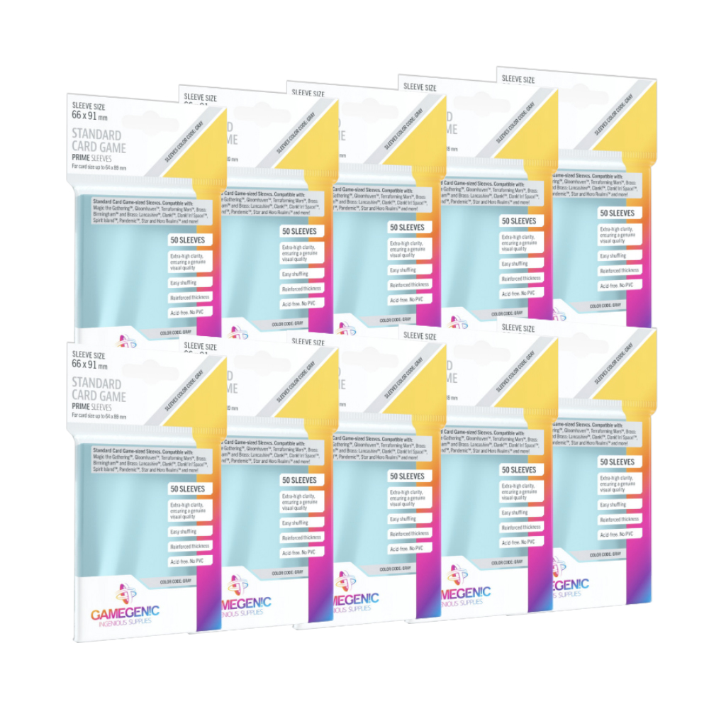 GameGenic Prime Sleeves Clear 64 x 89 mm x 10