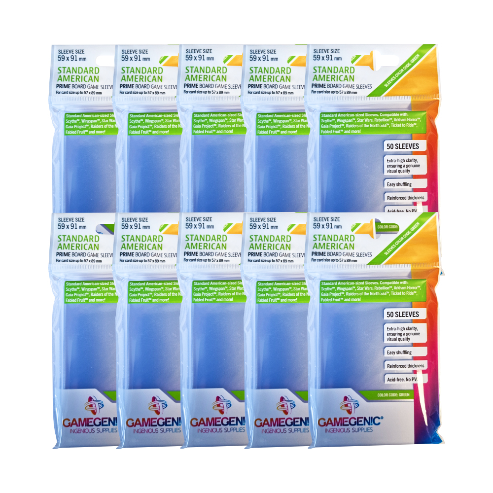 GameGenic Prime Sleeves Clear 57 x 89 mm x 10