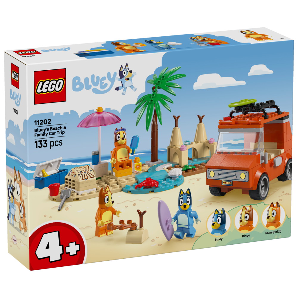 LEGO Bluey - Blueyn perheen autoretki rannalle