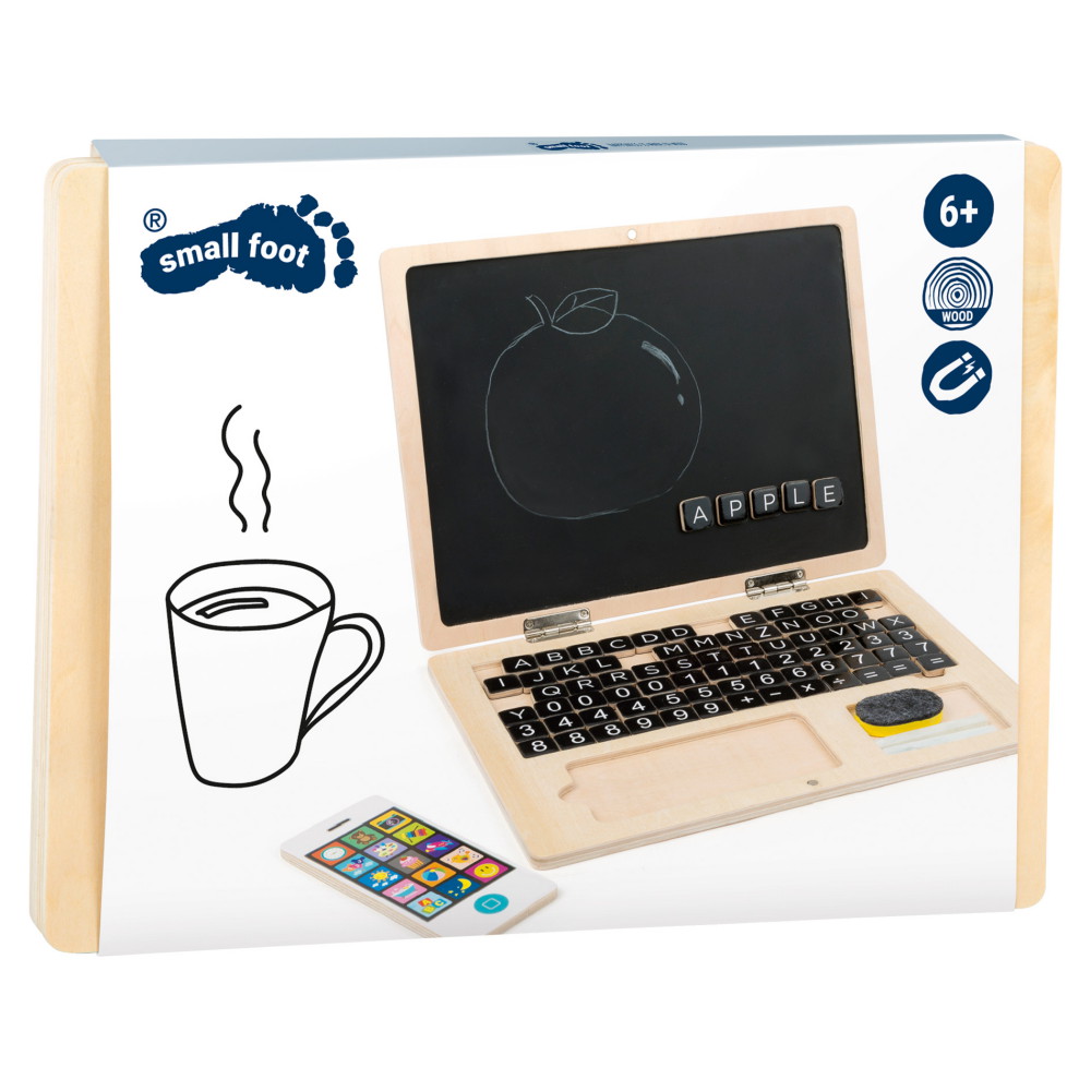 Small Foot - Wooden Laptop with Magnet Board