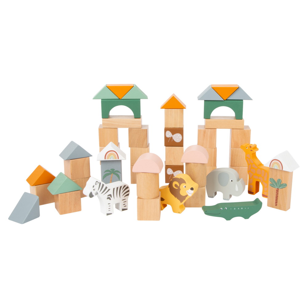 Small Foot - Wooden Building Blocks, Safari