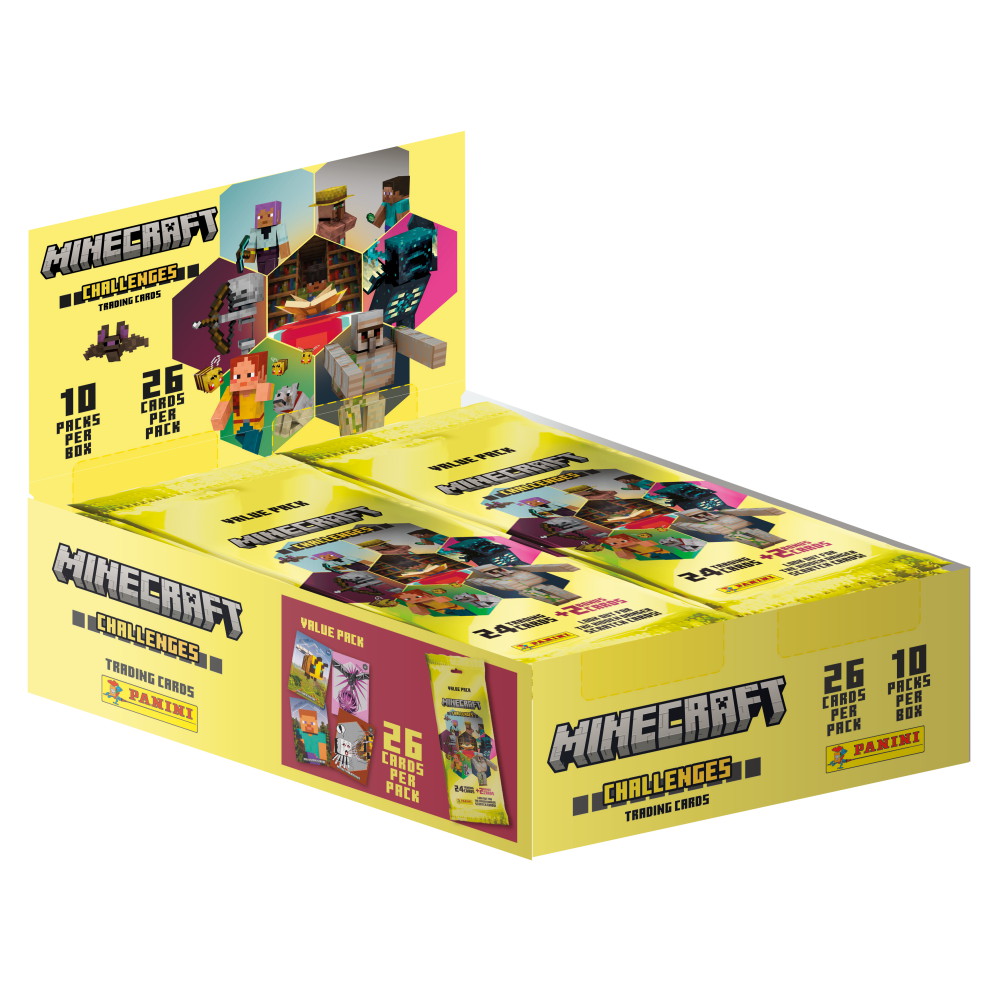 Minecraft Challenges Collectible Cards Value Pack Display
