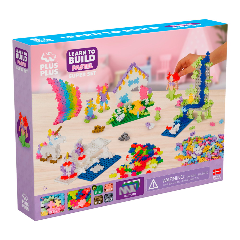 Plus-Plus - Learn to Build Pastel 1200 pcs
