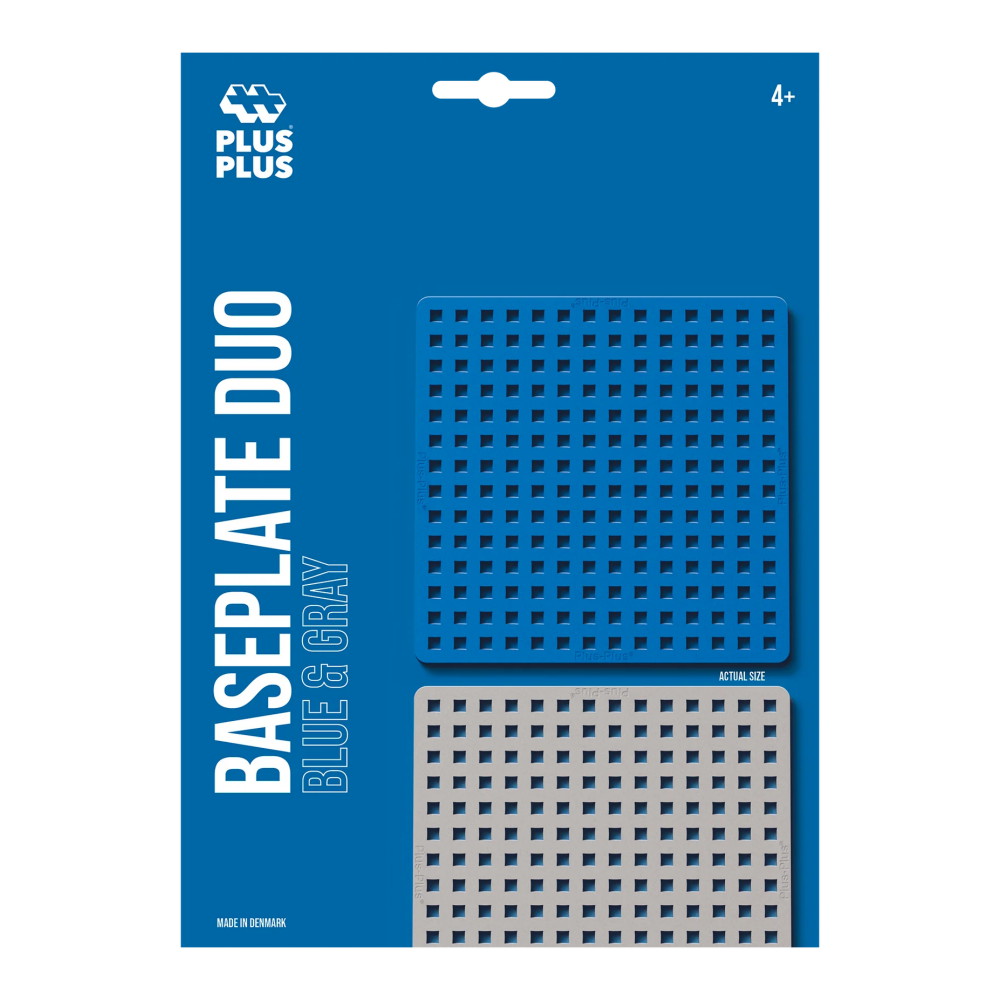 Plus-Plus - 2 Baseplates 1 Grey, 1 Blue