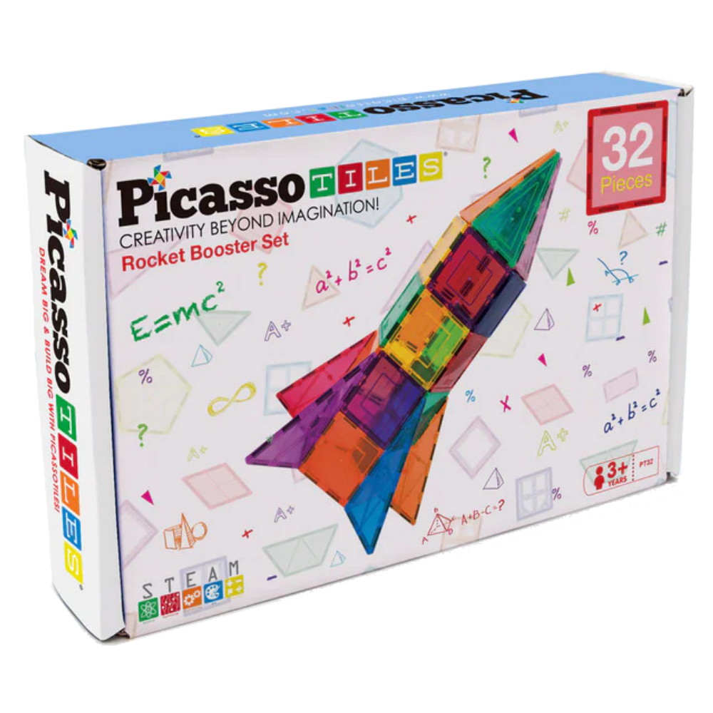 PicassoTiles Rocket Booster Set 32 Osat