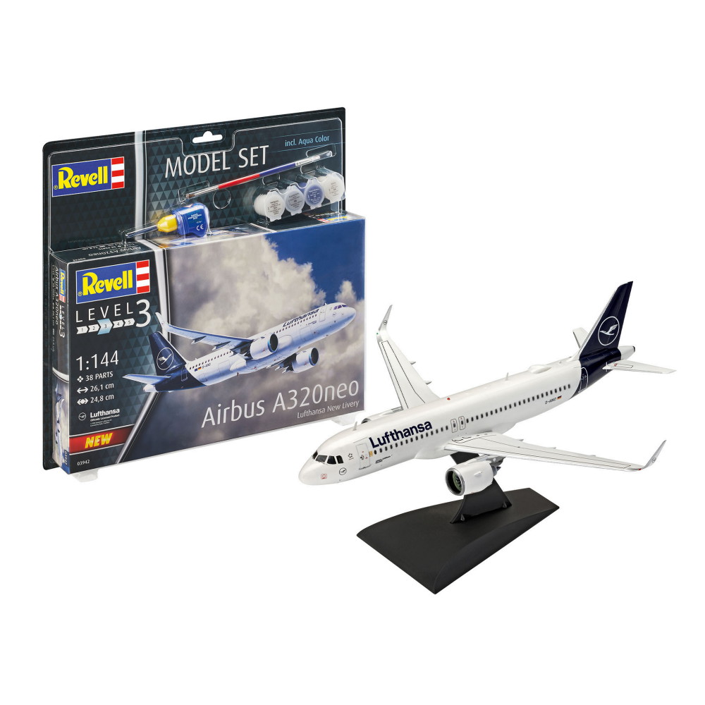 Revell Model Set - Airbus A320neo Lufthansa 1:444 - 38 Pcs