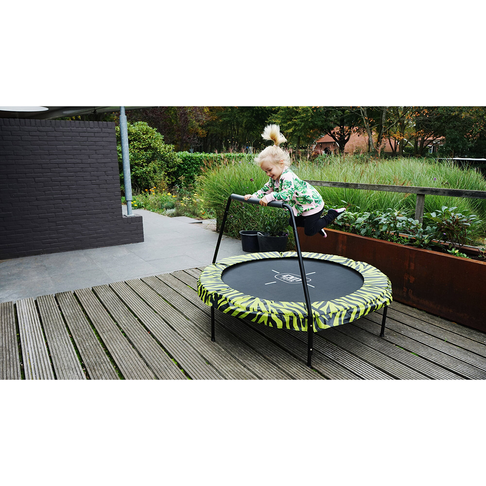 EXIT Tiggy Trampoline with pole ø140cm Black/Green