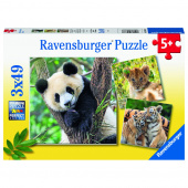 Ravensburger: Panda, Lion And Tiger 3x49 Palaa