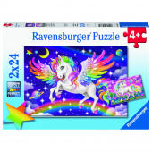 Ravensburger: Unicorn And Pegasus 2x24 Palaa Ravensburger: Unicorn And Pegasus 2x24 Palaa