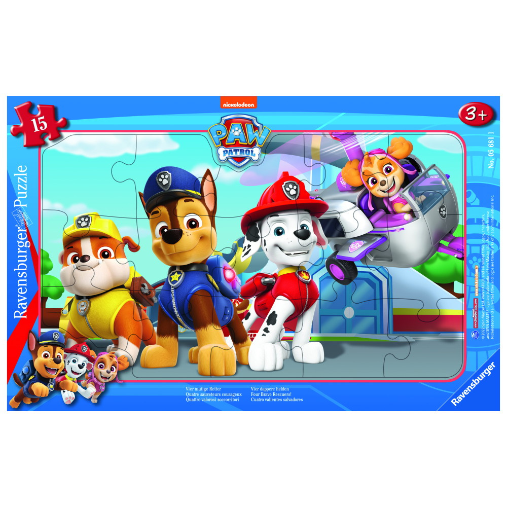 Ravensburger: Paw Patrol Four Brave Rescuers - 15 Palaa