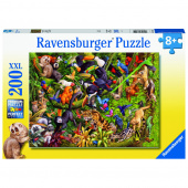 Ravensburger: Tropical Rainforest XXL 200 Palaa Ravensburger: Tropical Rainforest XXL 200 Palaa