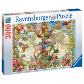 Ravensburger: Flora & Fauna World Map 3000 Palaa Ravensburger: Flora & Fauna World Map 3000 Palaa