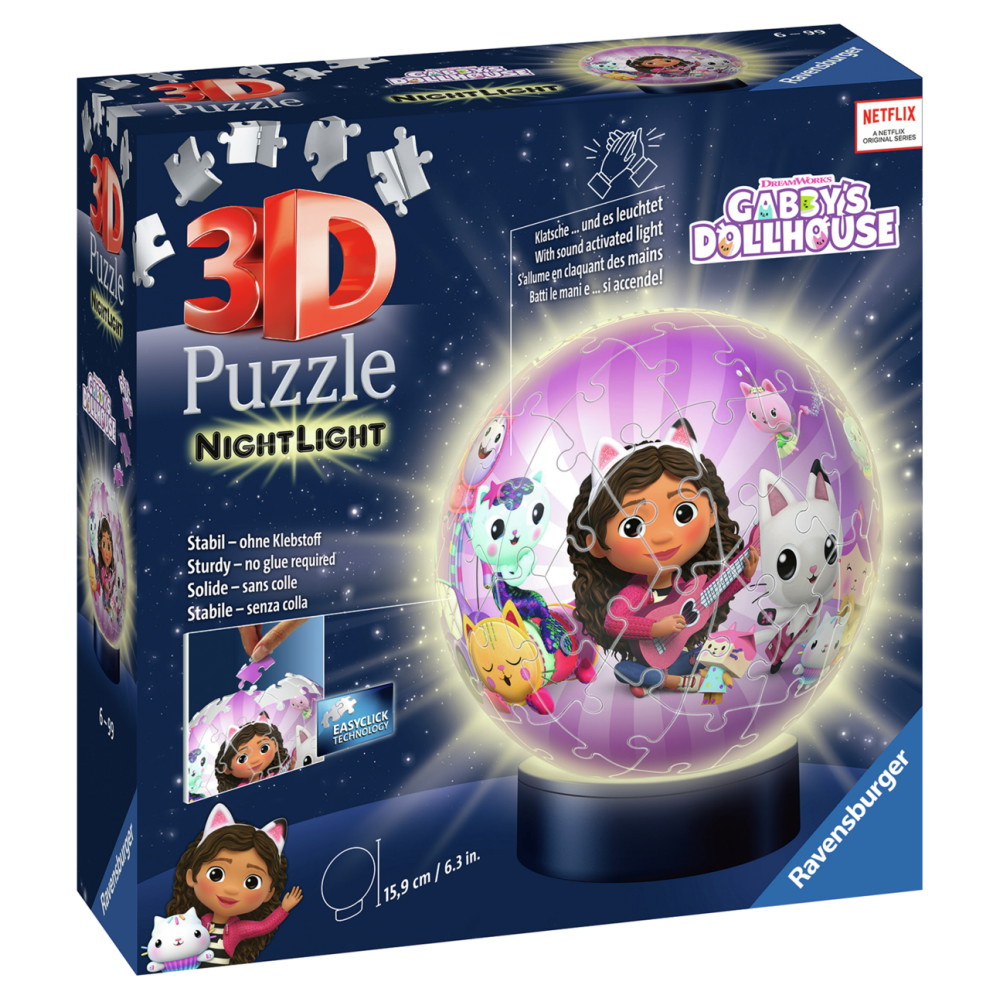Ravensburger 3D - Gabby's Dollhouse with nightlight 74 Palaa