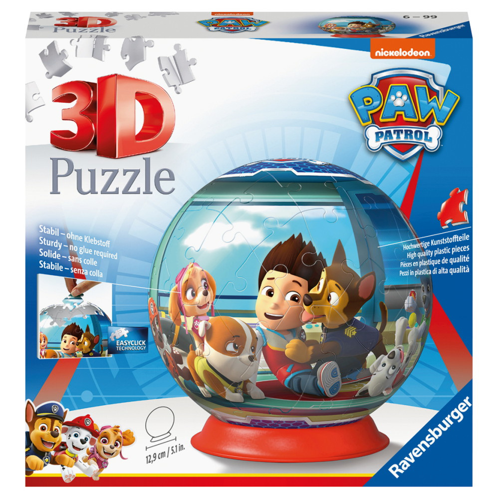 Ravensburger 3D Paw Patrol Pallo 72 Paala