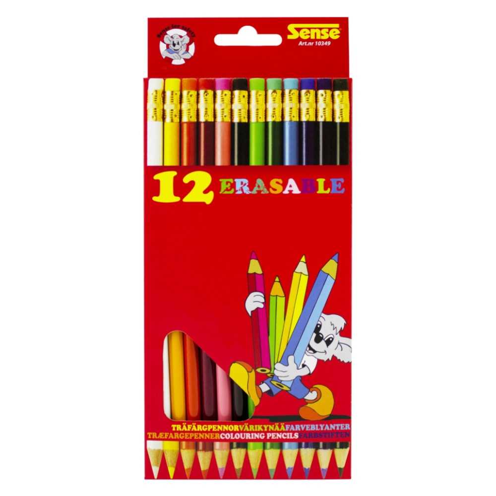 Sense - Pyyhittävä värikynää 12 kpl