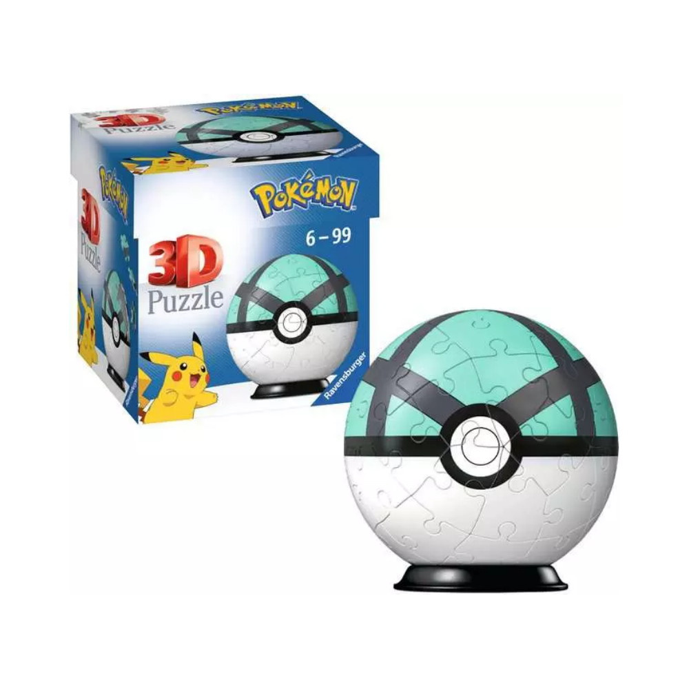 Ravensburger 3D Pokémon Pokeball Mint Green 55 Paala