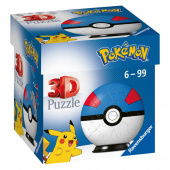 Ravensburger 3D Pokémon Pokeball Blå 55 Paala