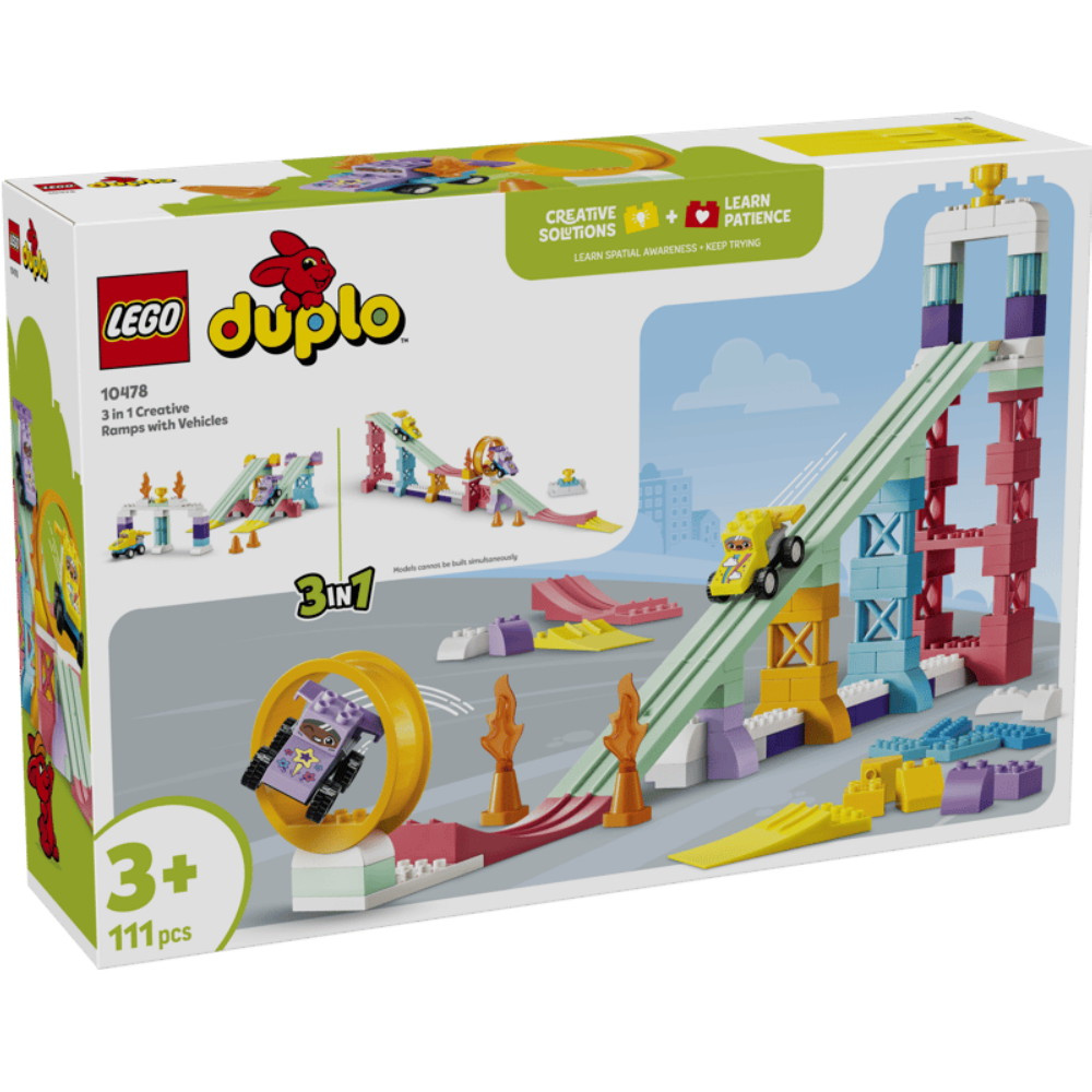 LEGO Duplo - 3in1 luova ramppi ajoneuvon kanssa