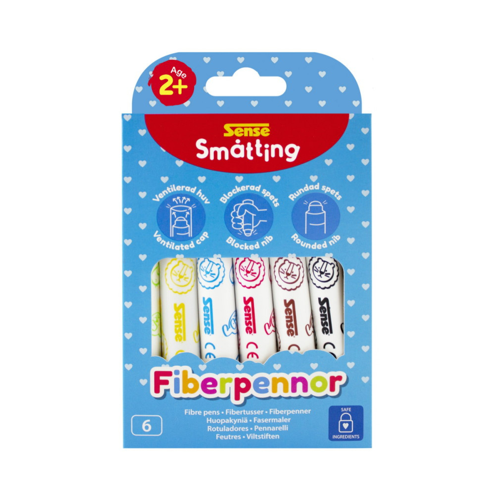 Sense - Fiber pens 6-Pack