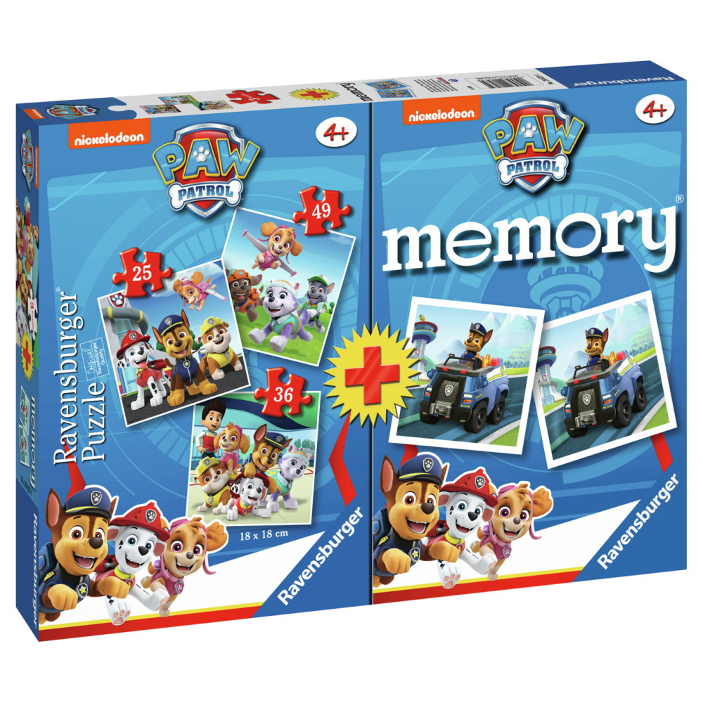 Ravensburger: 3 x Paw Patrol + Memory