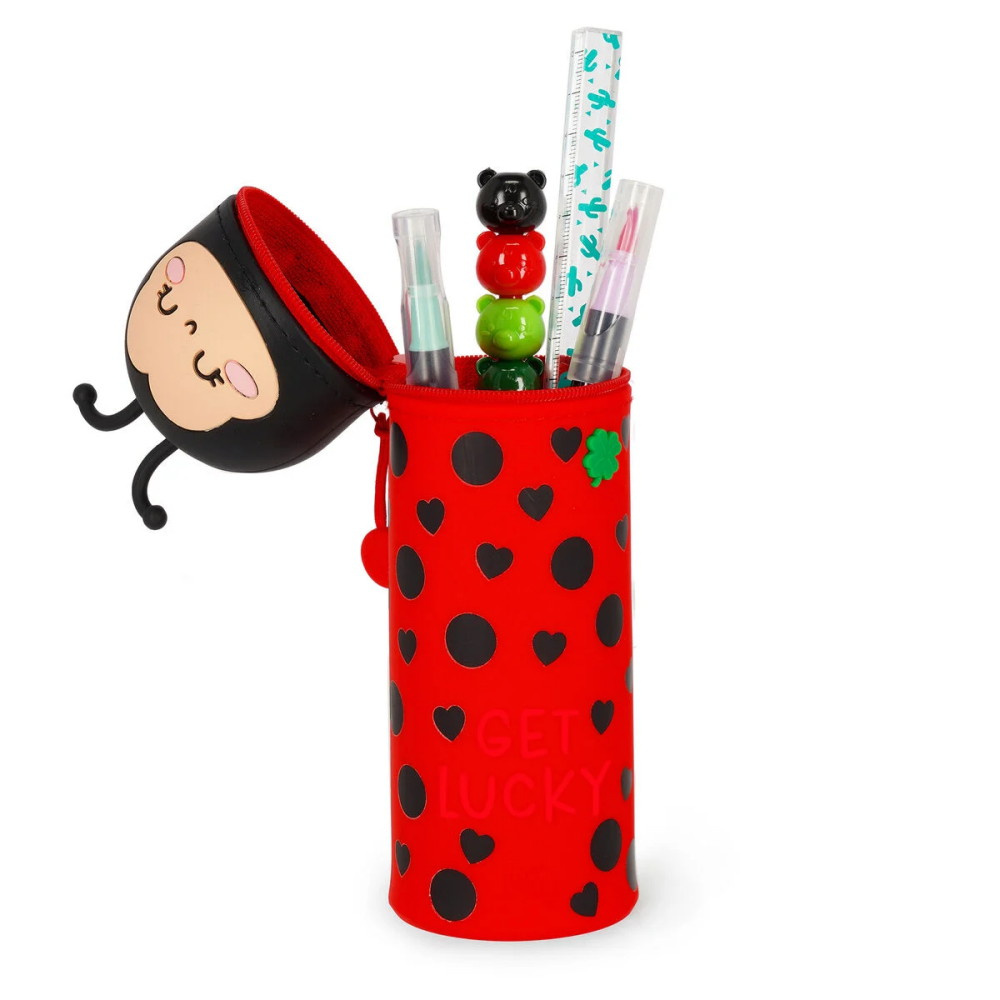 Silikonista valmistettu kynäkotelo - Ladybug