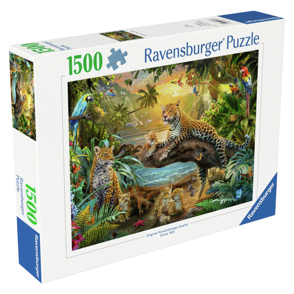 Ravensburger: Leopard Family In The Jungle - 1500 Palaa