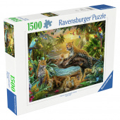 Ravensburger: Leopard Family In The Jungle - 1500 Palaa Ravensburger: Leopard Family In The Jungle - 1500 Palaa