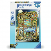 Ravensburger: Fish And Reptile Menagerie 200 XXL Palaa Ravensburger: Fish And Reptile Menagerie 200 XXL Palaa