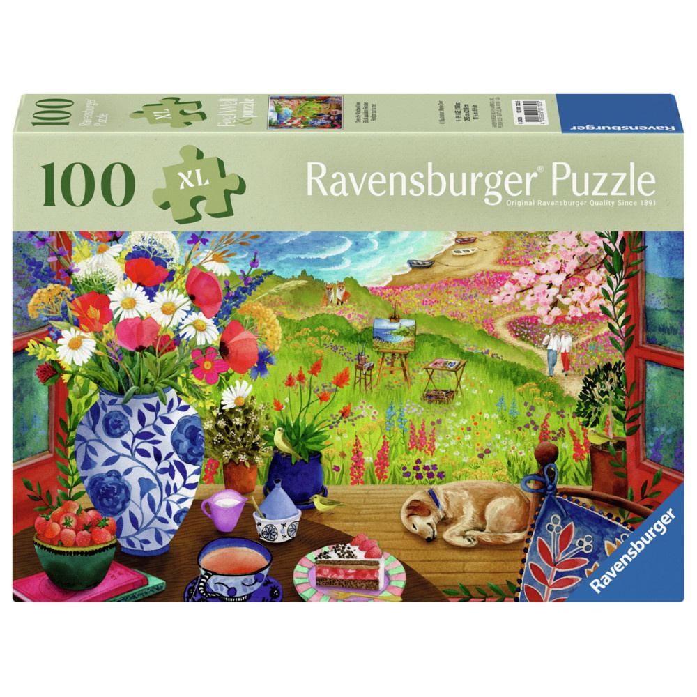 Ravensburger Pussel: View out the Window 100 XL Bitar