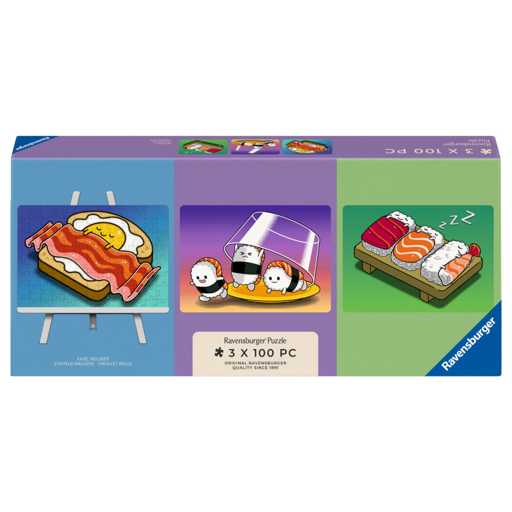 Ravensburger: Kawaii Breakfast, Lunch & Dinner 3x100 Palaa