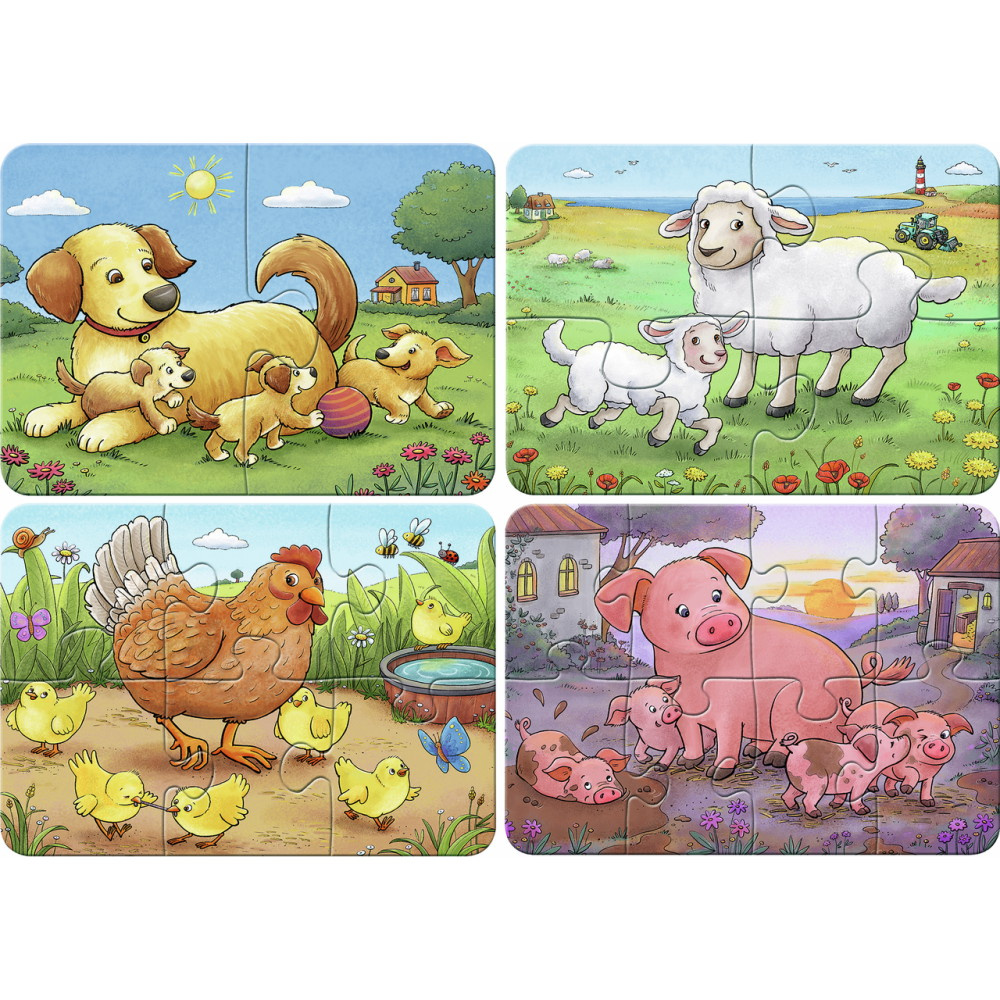 Ravensburger: Maatilaeläinperheet 2-8 Palaa