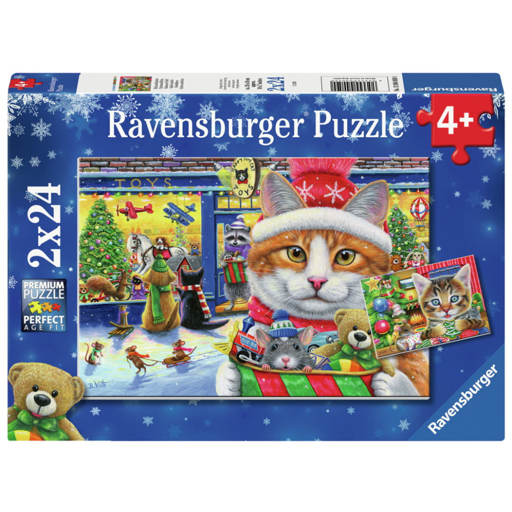Ravensburger: Christmas Kitties 2x24 Palaa