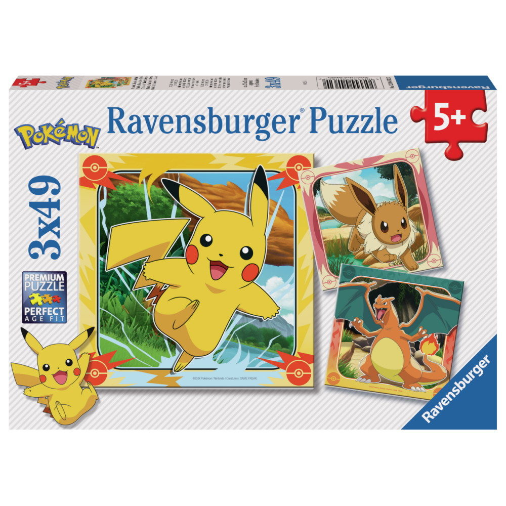 Ravensburger: Pikachu, Charizard and Eevee! 3x49 Palaa