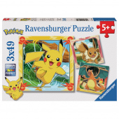 Ravensburger: Pikachu, Charizard and Eevee! 3x49 Palaa Ravensburger: Pikachu, Charizard and Eevee! 3x49 Palaa